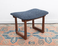 Uniflex Dressing table Stool Q Range designed by Gunther Hoffstead with Blue Fabric